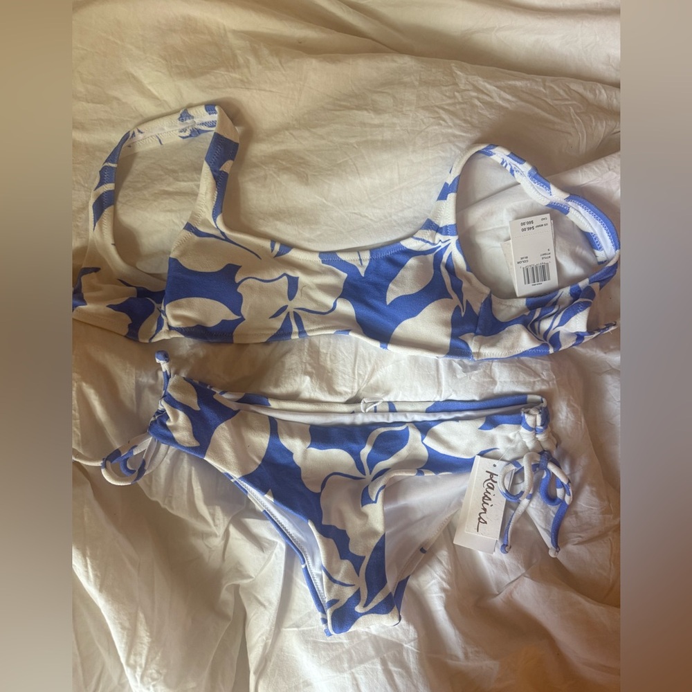 Raisins Blue & White Floral Bikini Set